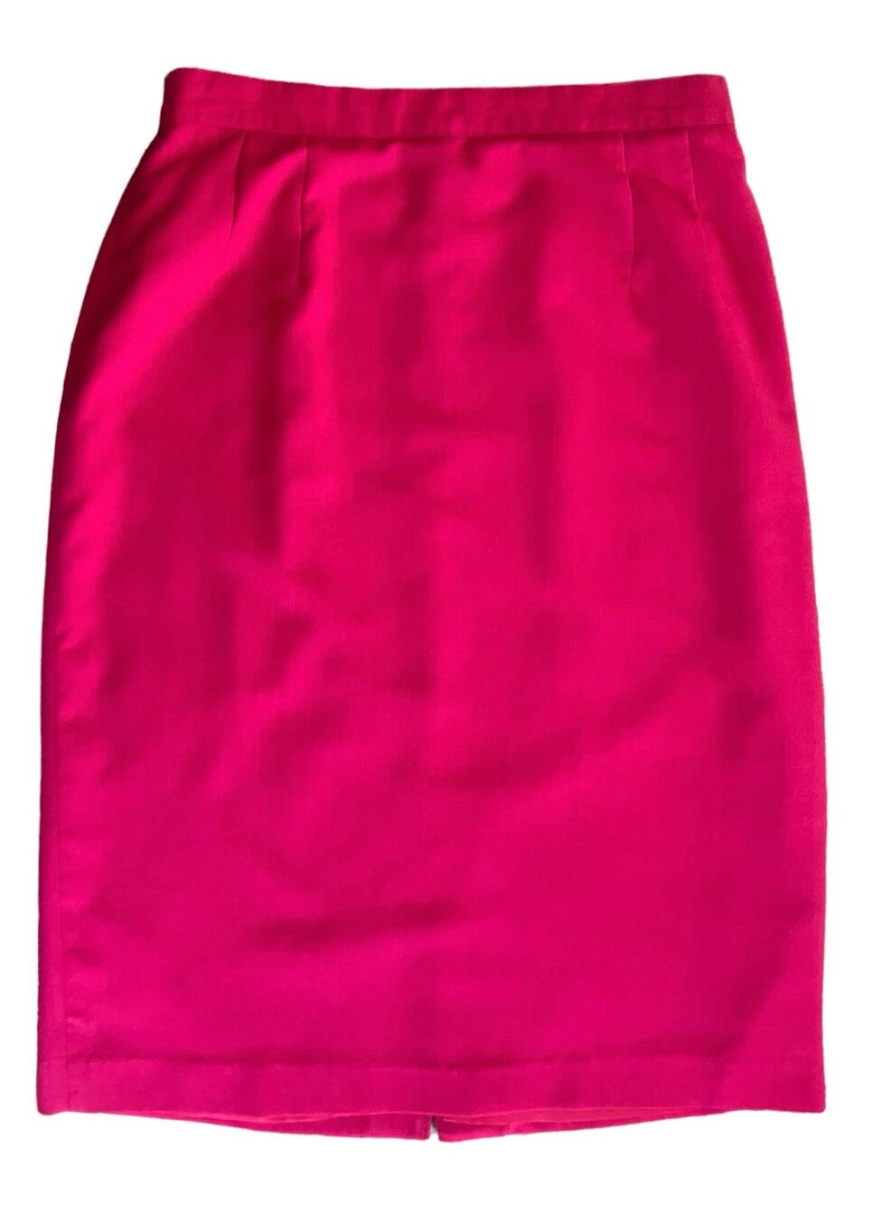Joan Leslie Women's Pink Flat Front Back Waist Zip Lined Pencil Skirt | Size 12